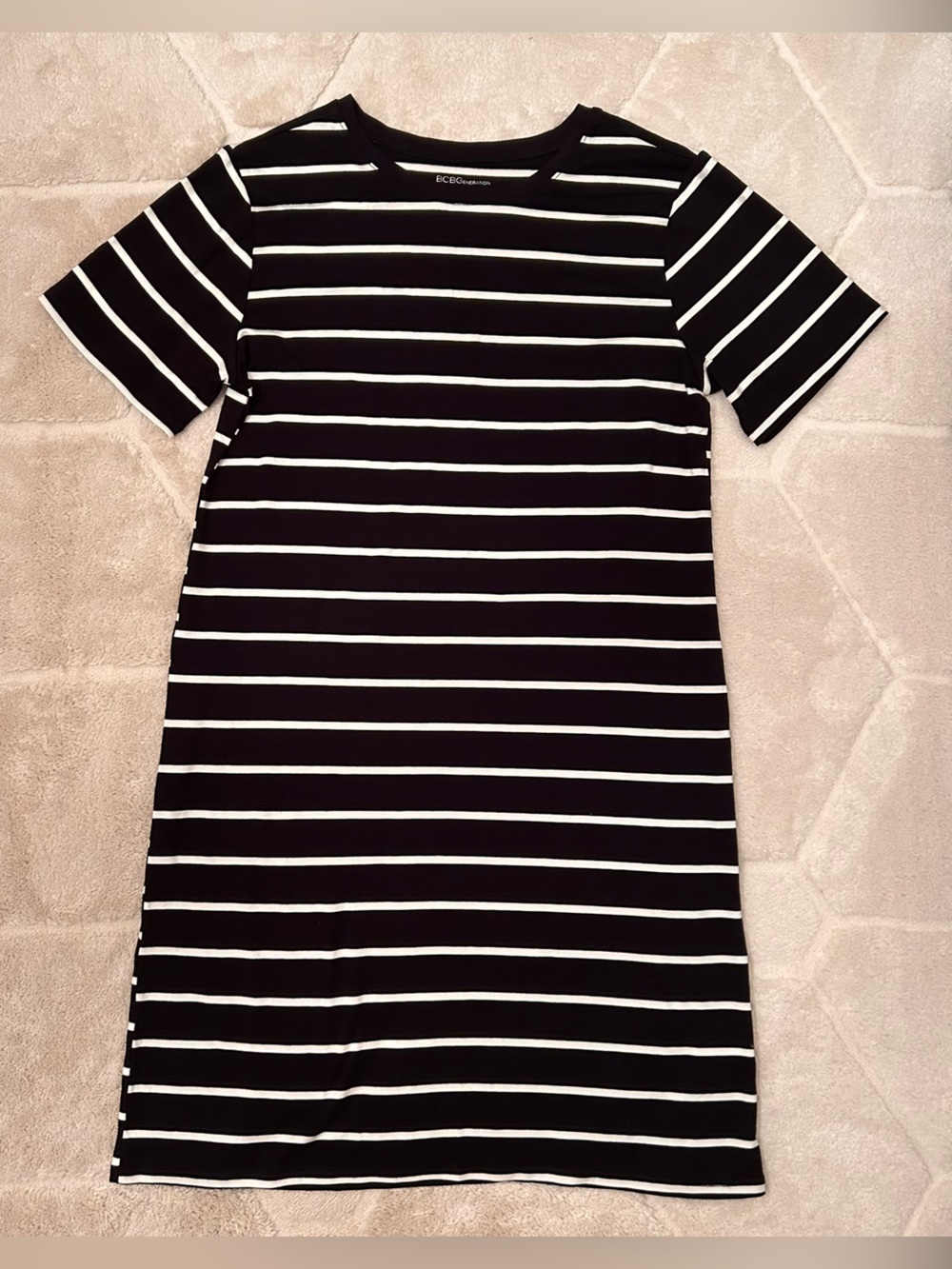 BCBGeneration Black and White Striped dress
